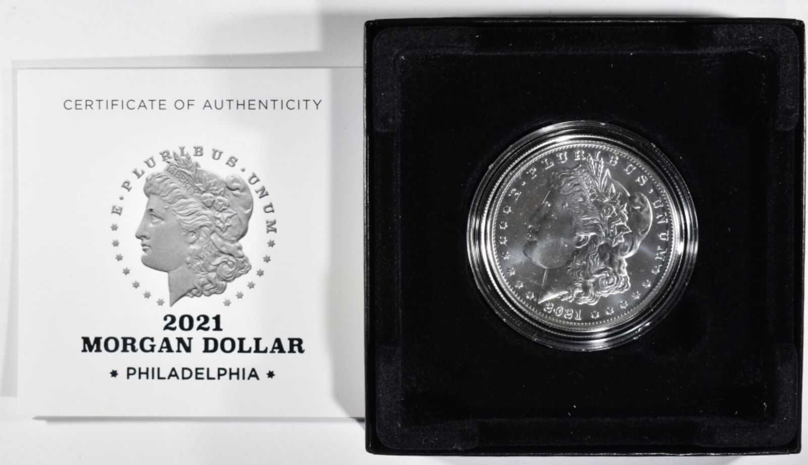 2021 Morgan Dollar, 1oz Silver in Box with COA (1 of 1)
