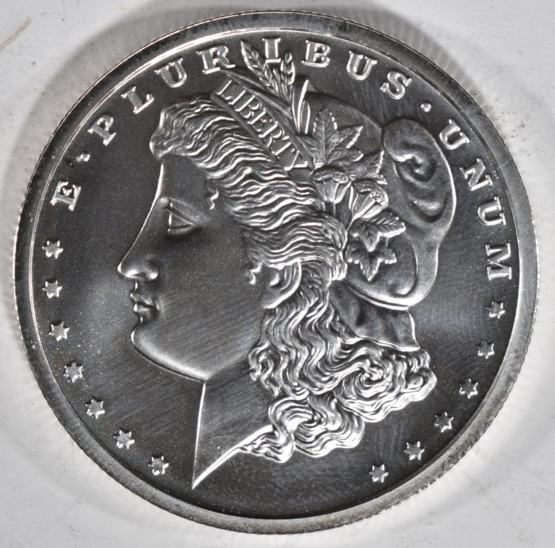 1oz Fine Silver Morgan Round (1 of 2)