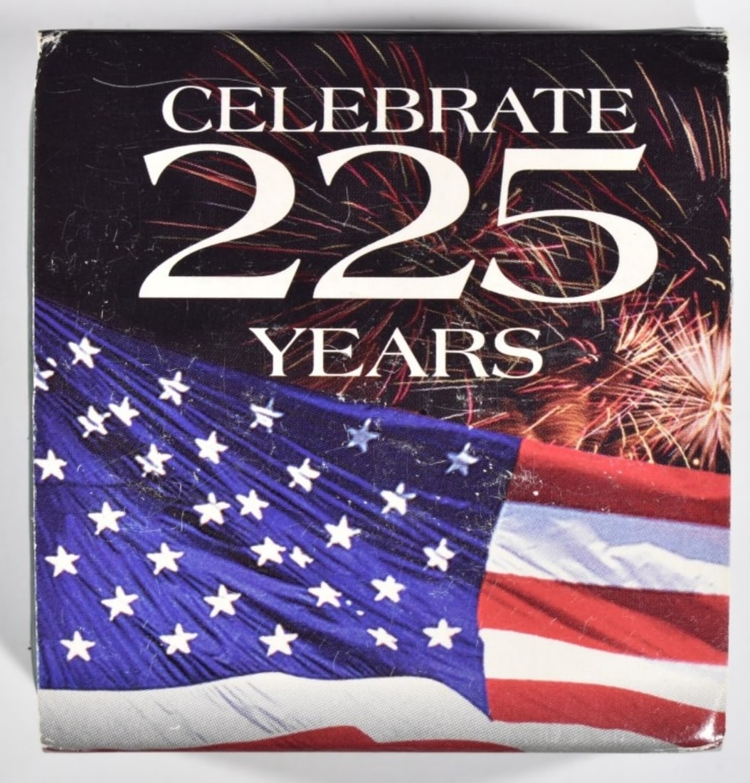 2001 Sterling Silver Medallion 225th Anniv: Celebrating USA