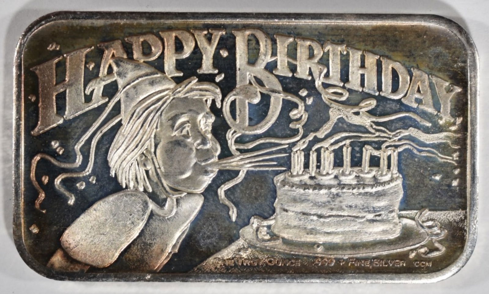 1oz .999 Silver Happy Birthday Bar: Top-rated online Auction House.