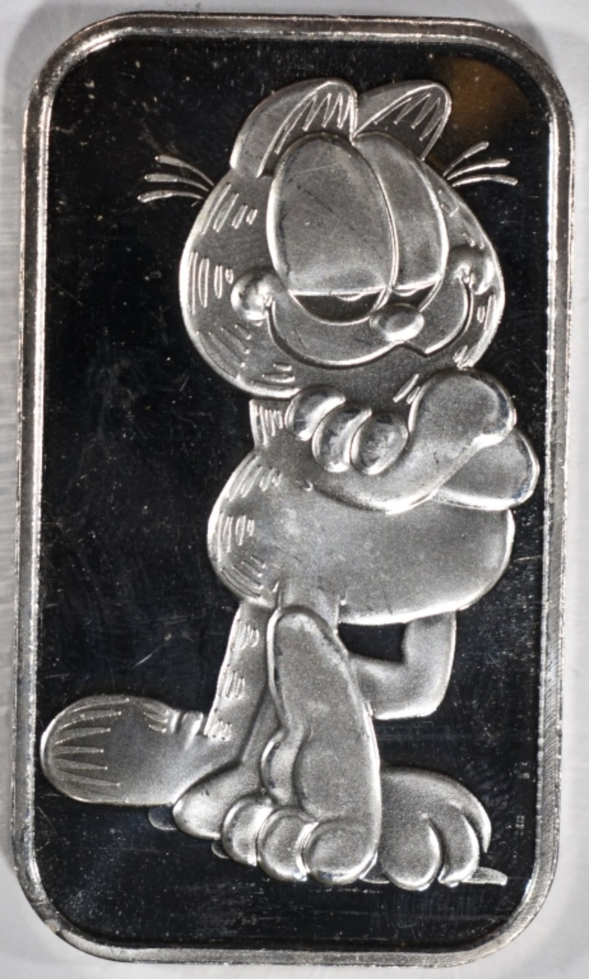 1oz .999 Silver Garfield Bar: Bid live now!