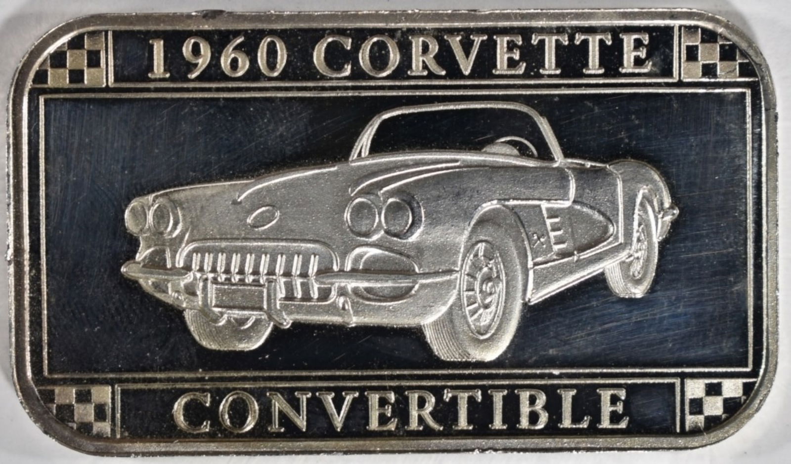 1oz .999 Silver 1960 Corvette Convertible Bar (1 of 2)