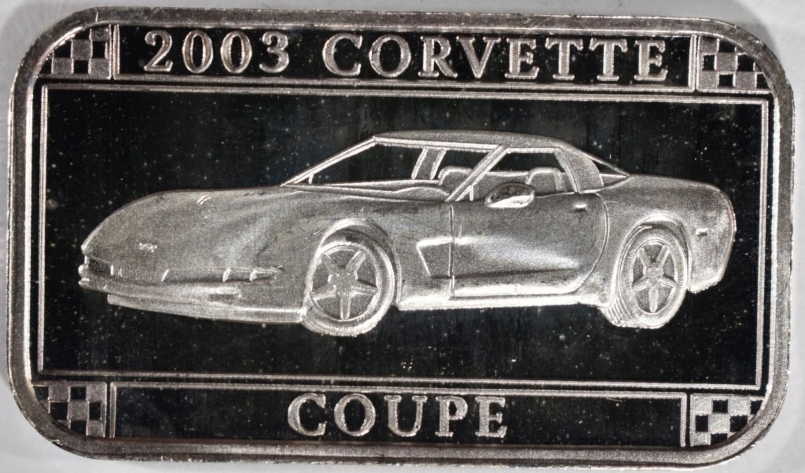 1oz .999 Silver 2003 Corvette Coupe Bar: Bid with Vintage Auctions!