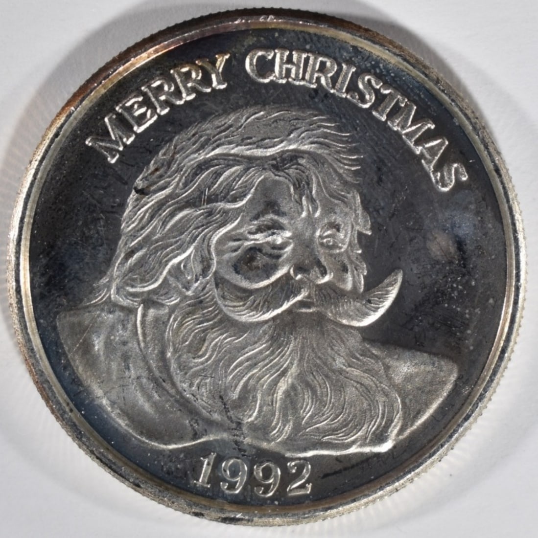 1992 1oz Christmas Round- Santa: Bid live now!