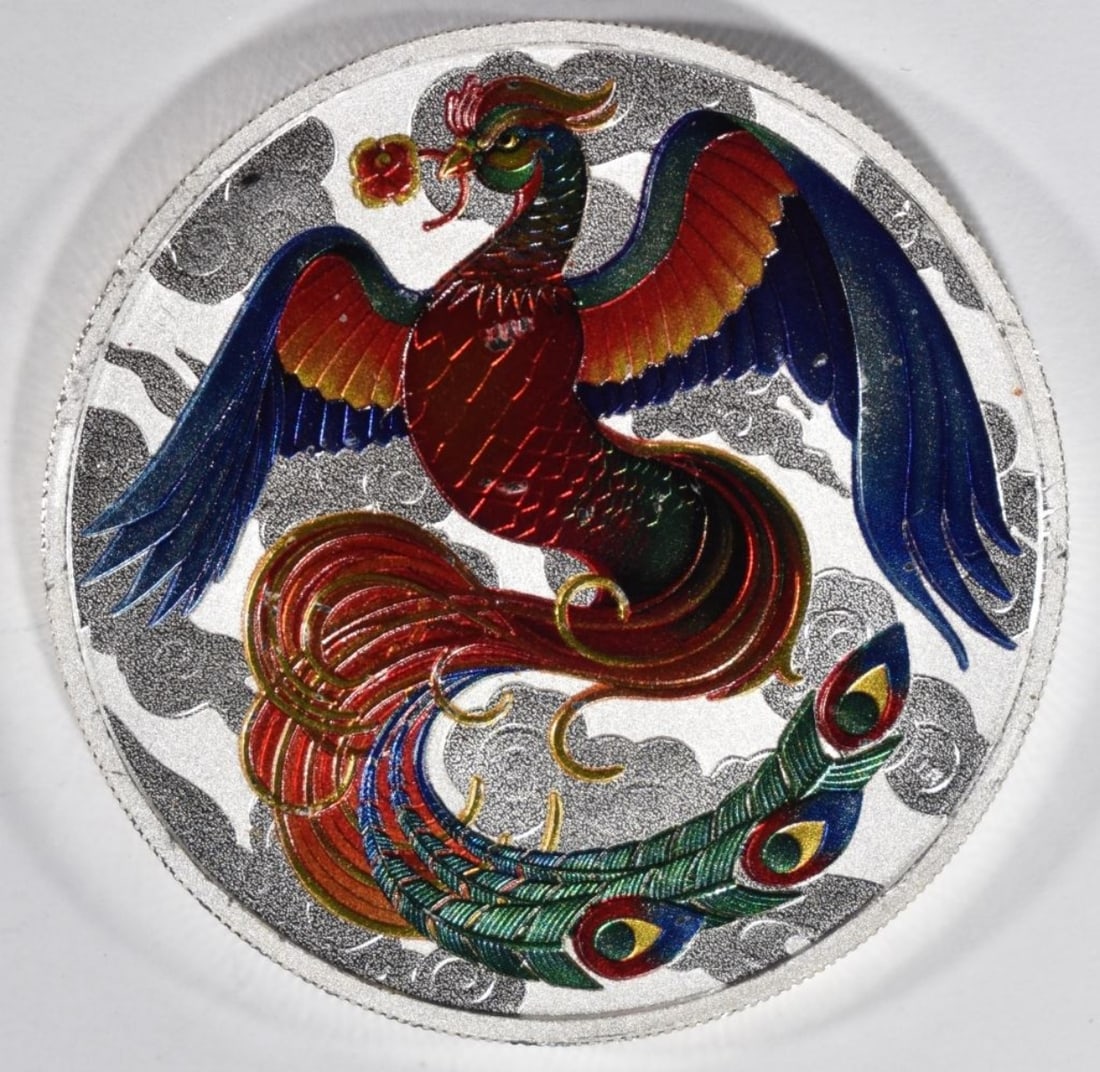 2022 Colorized Silver Peacock (1 of 2)