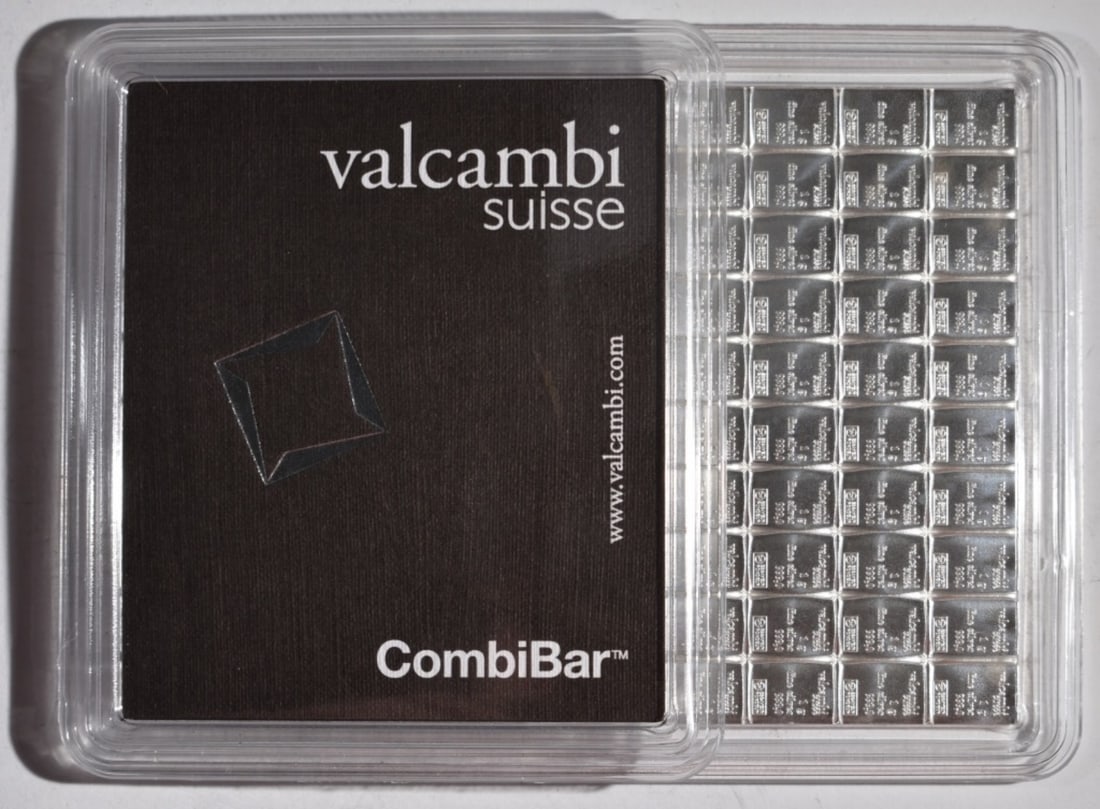 Sheet of Valcambi 1 gram 999 Silver=100 grams: Bid with Vintage Auctions!