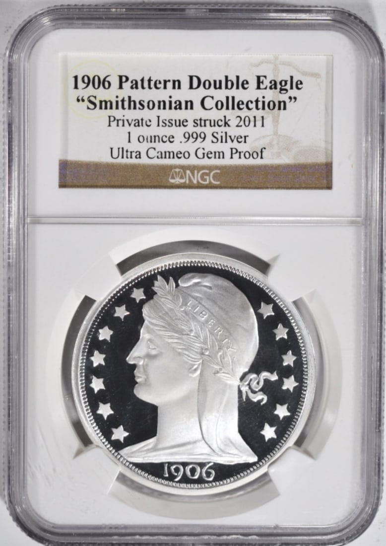 1906 Double Eagle Silver Restrike, NGC Gem PF (1 of 2)