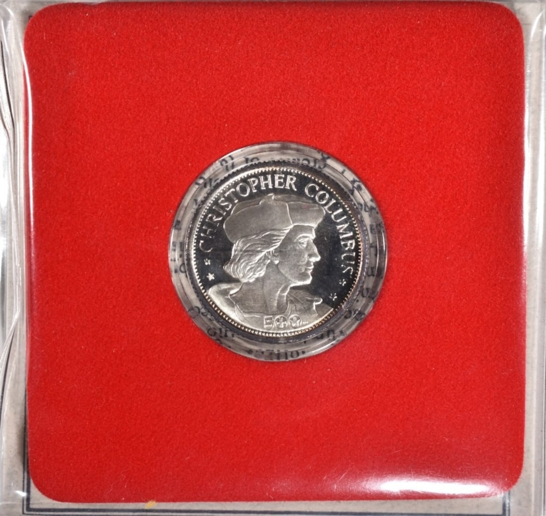 1/4oz Silver Christopher Columbus Commem: Bid with Vintage Auctions!