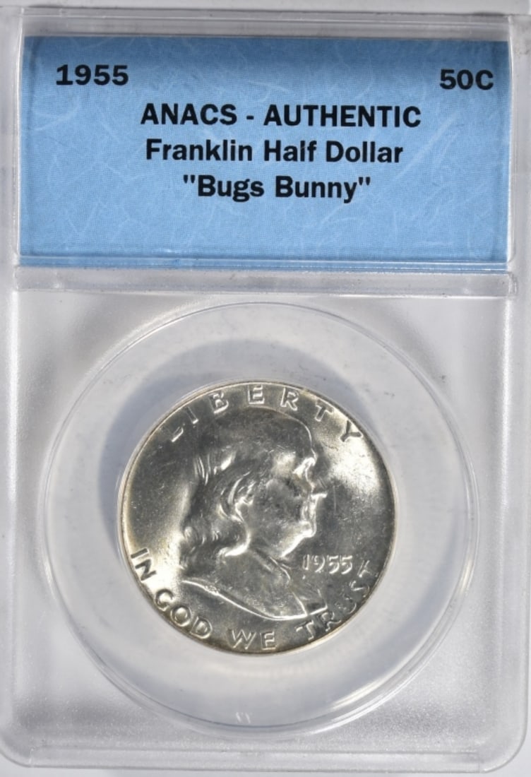 1955 Bugs Bunny Franklin Half, ANACS Authentic (1 of 2)