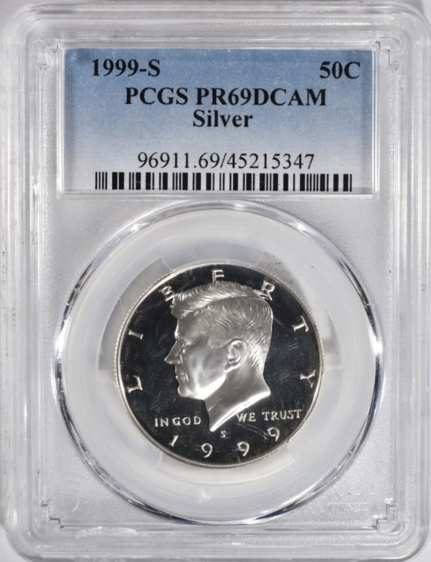 1999-S Silver Kennedy, PCGS PR-69 DCAM: Top-rated online Auction House.