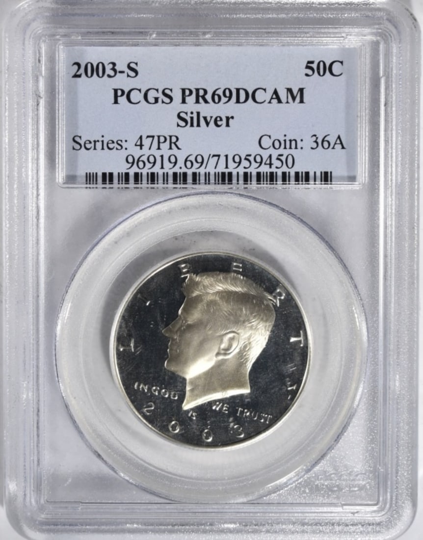 2003-S Silver Kennedy, PCGS PR-69 DCAM (1 of 2)