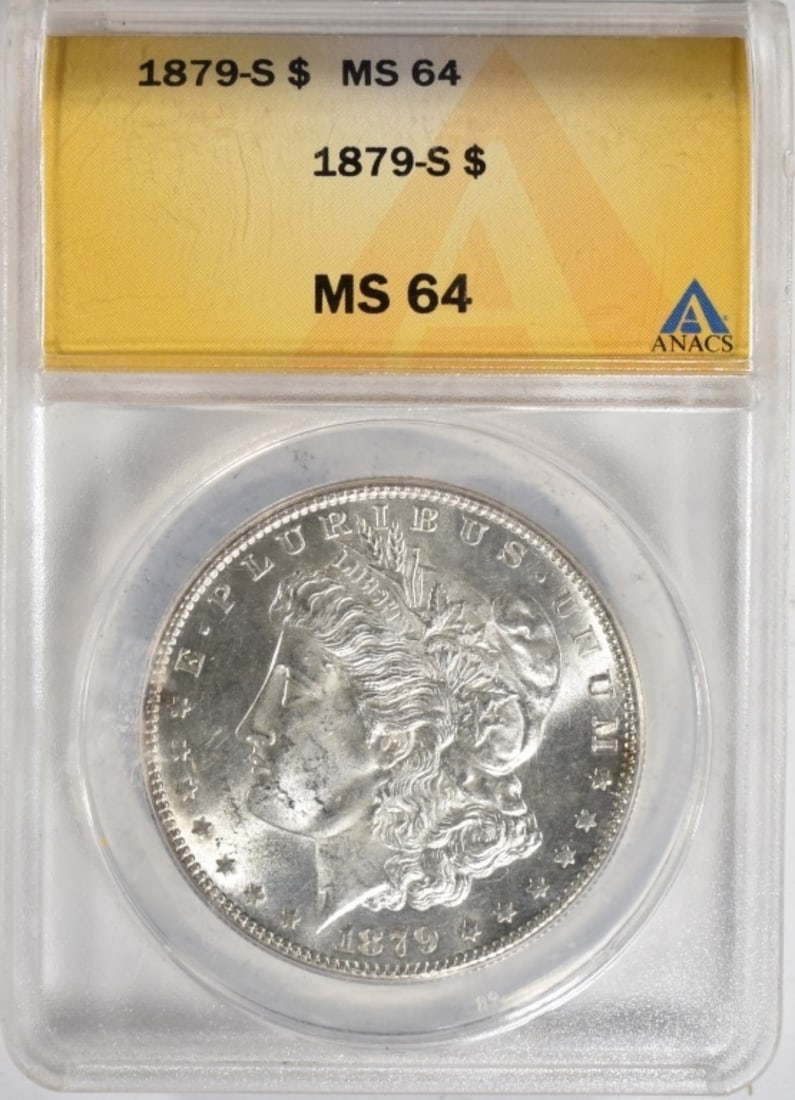 1879-S Morgan Dollar, ANACS MS-64 (1 of 2)
