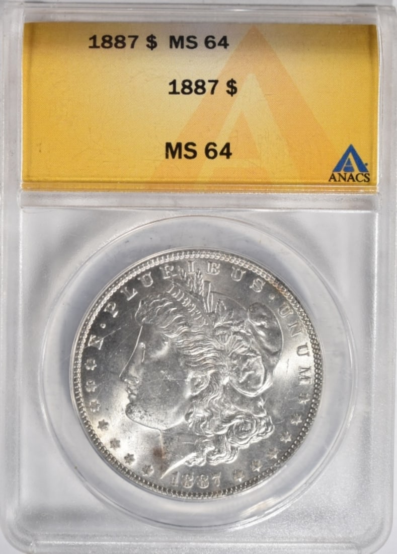 1887 Morgan Dollar, ANACS MS-64 (1 of 2)