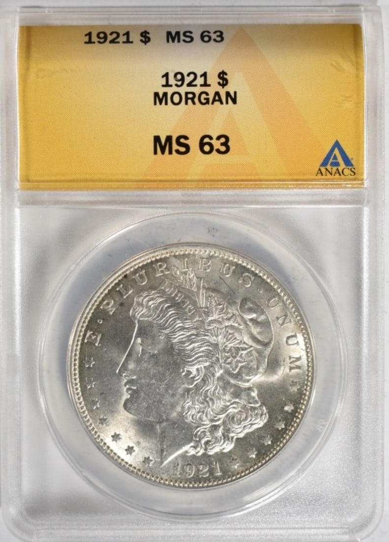 1921 Morgan Dollar, ANACS MS-63 (1 of 2)