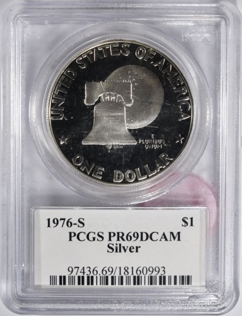 1976-S Silver Ike Dollar, PCGS PR-69 DCAM (1 of 2)