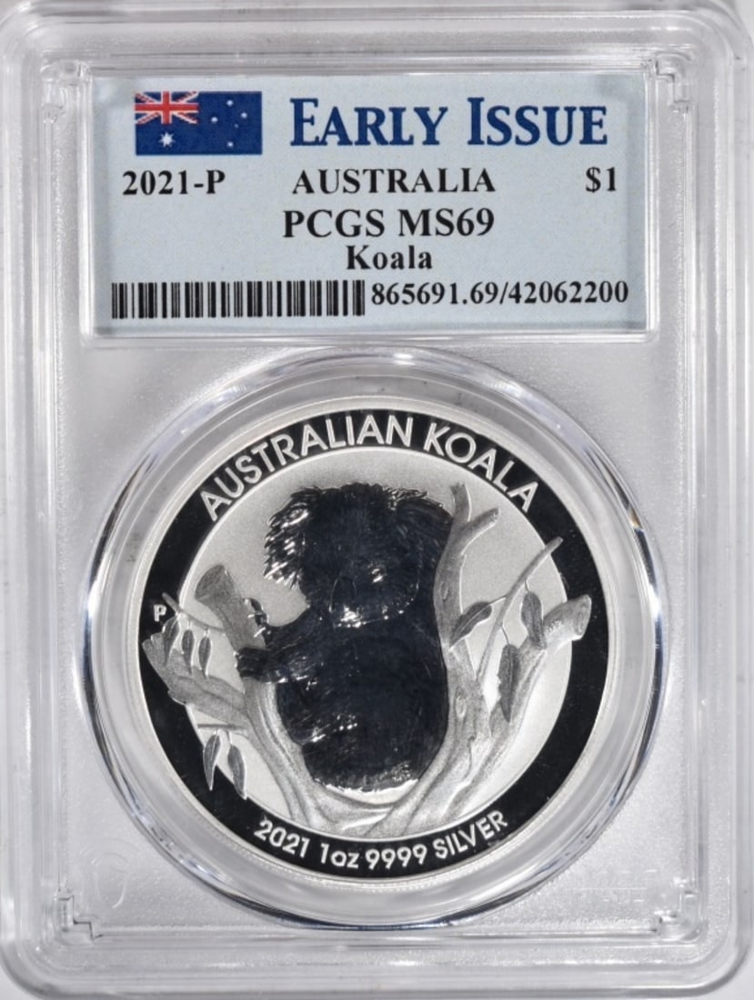 2021-P 1oz Silver Koala, PCGS MS-69 (1 of 2)