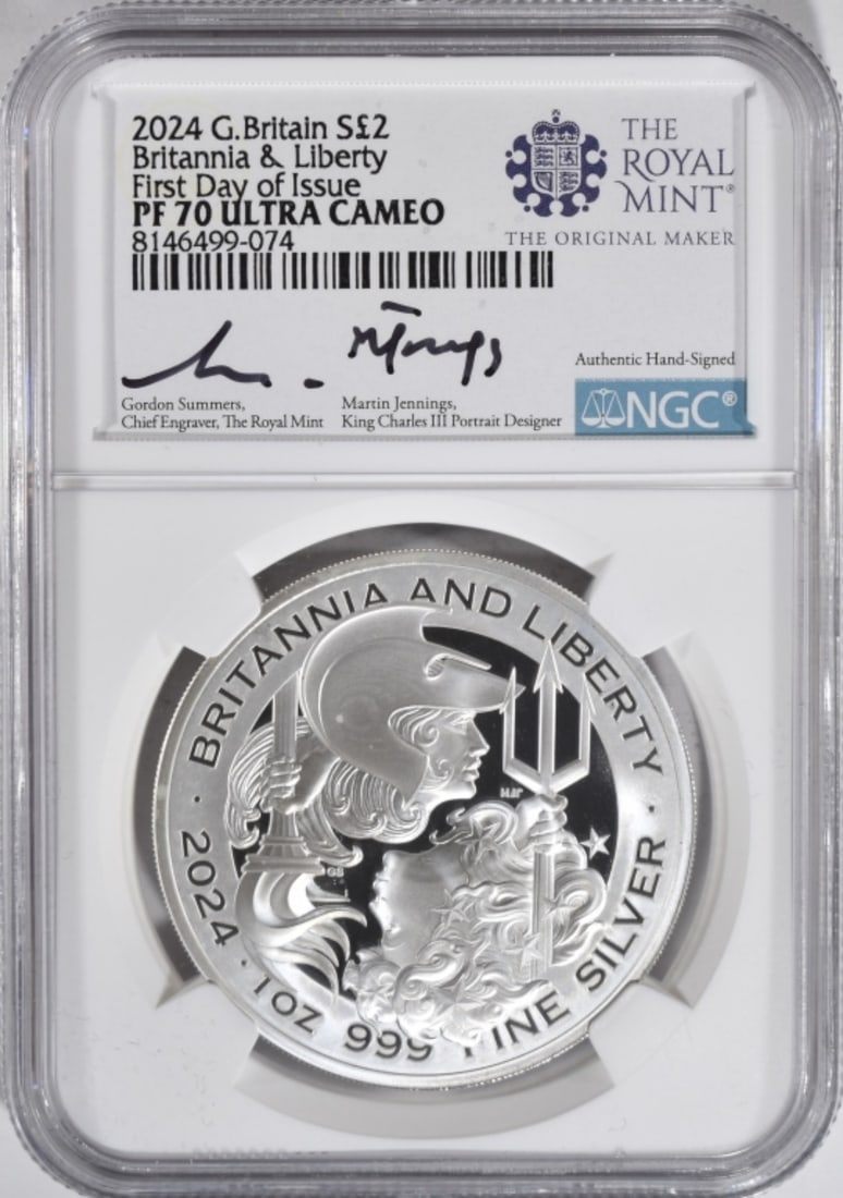 2024 1oz Silver Britannia & Liberty, NGC PF-70 UC (1 of 2)