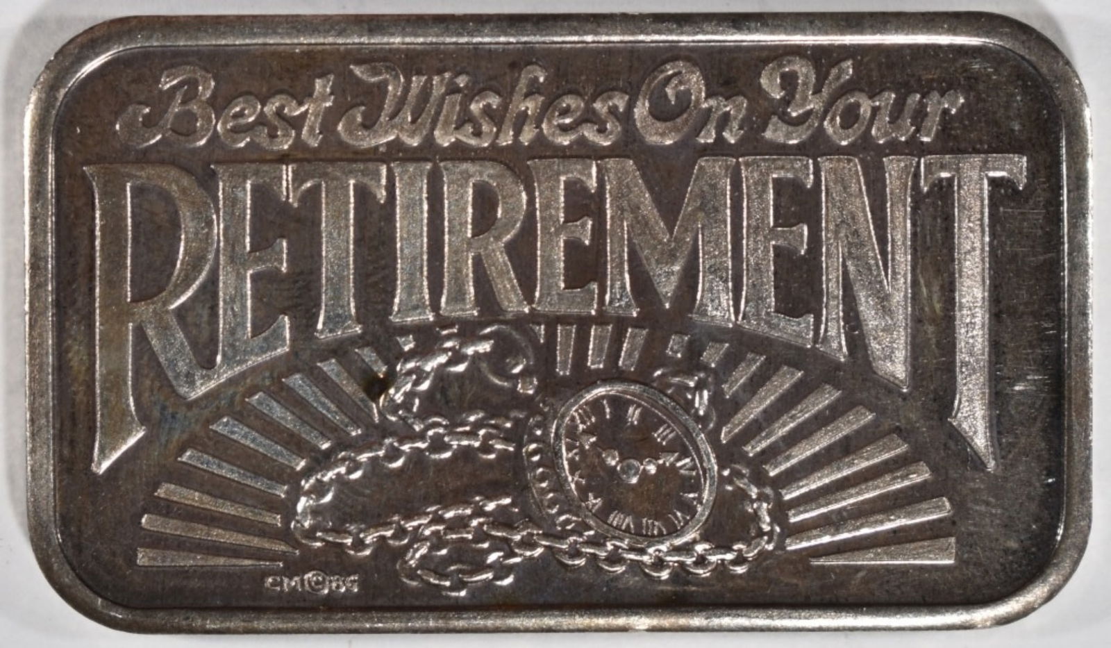 Retirement 1oz .999 Silver Bar: Bid with Vintage Auctions!