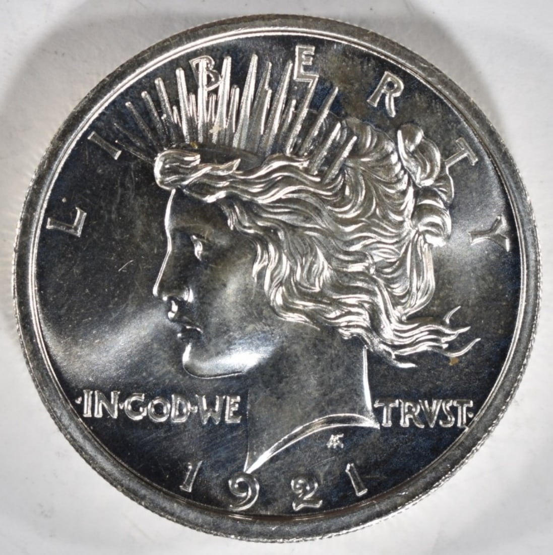 1921 2oz Silver Peace Dollar Strike (1 of 2)