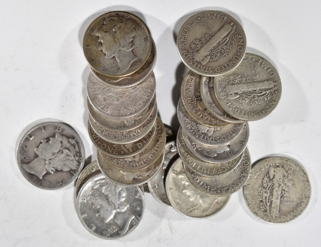 (23) Mixed Date Mercury Dimes (1 of 1)