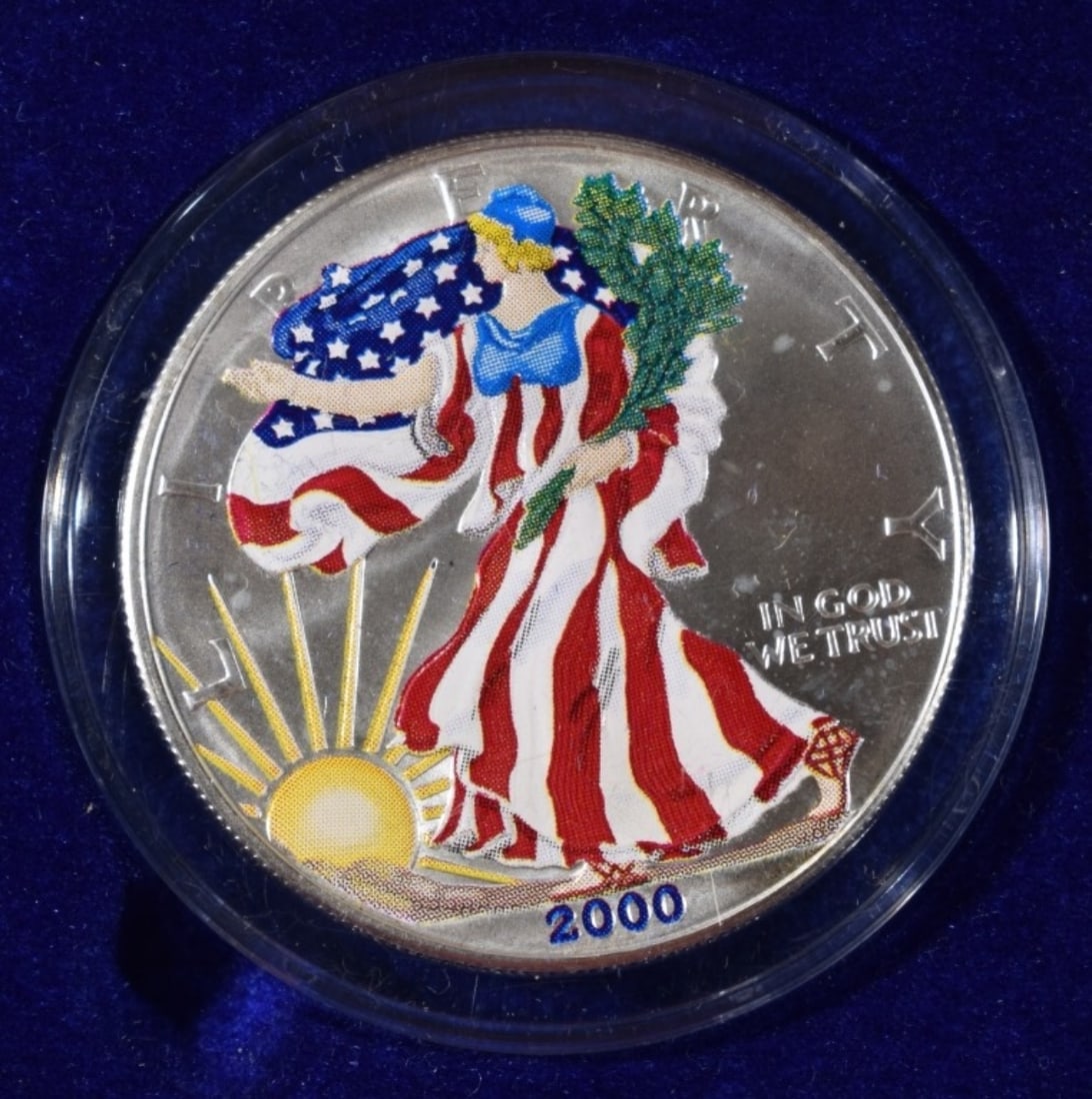 2000 Colorized Am. Silver Eagle - 2