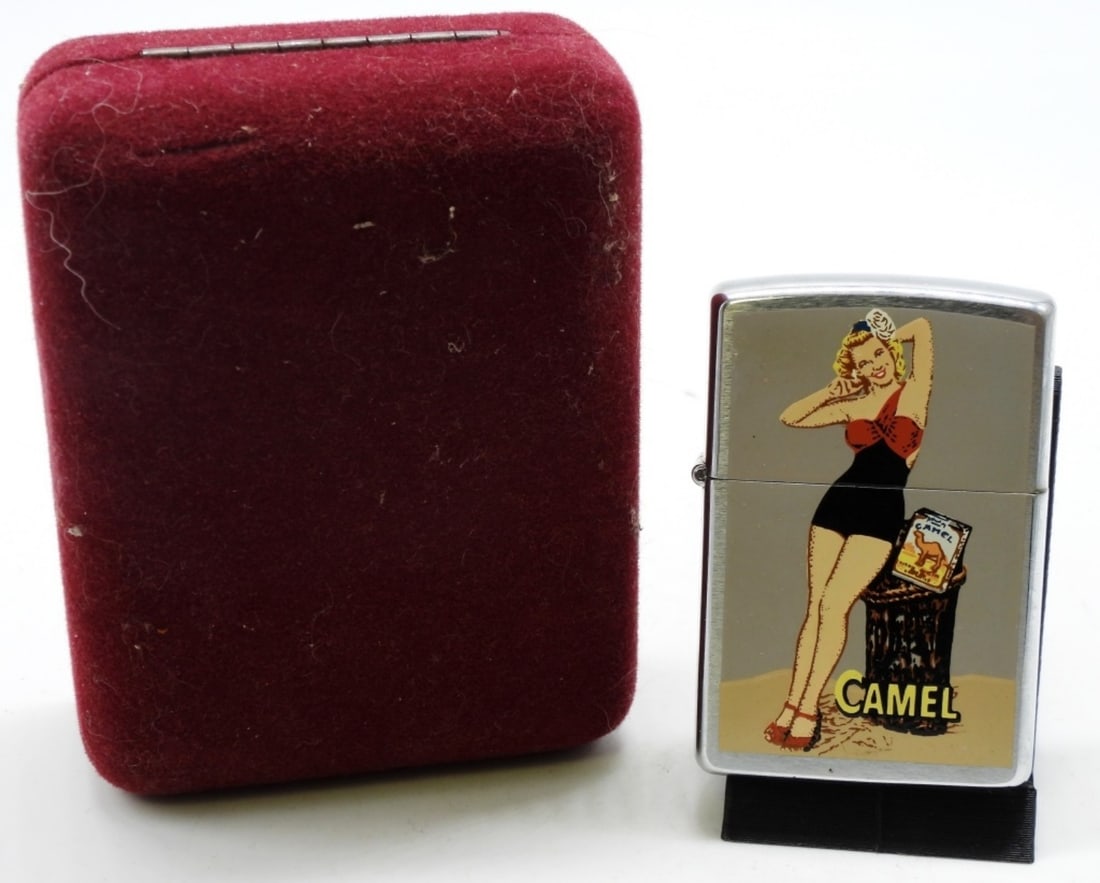 Camel Pinup Girl Zippo Sealed 1997: 1997, sealed. 50's style in a velvet box