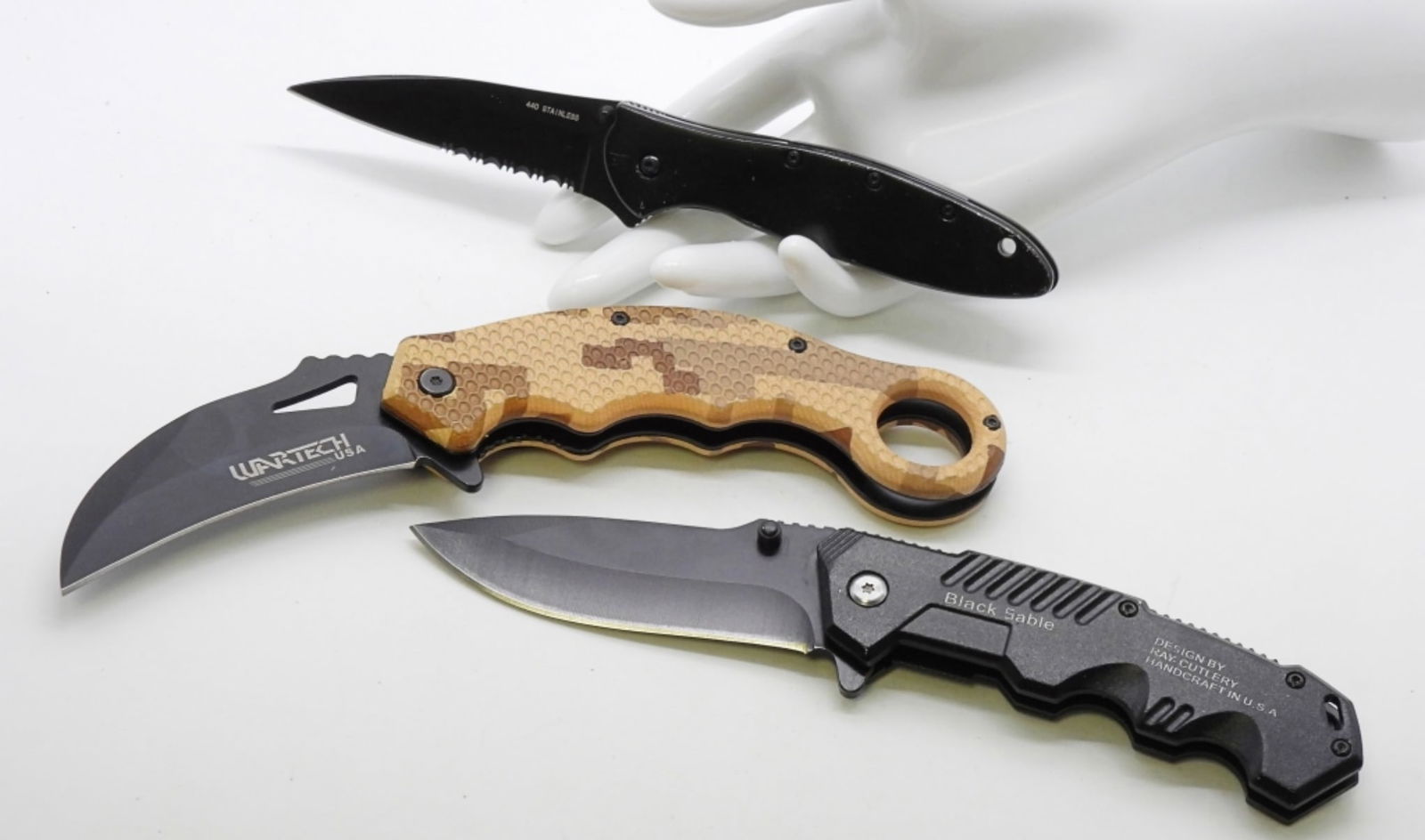 (3) War Tech Knives: All new in boxes