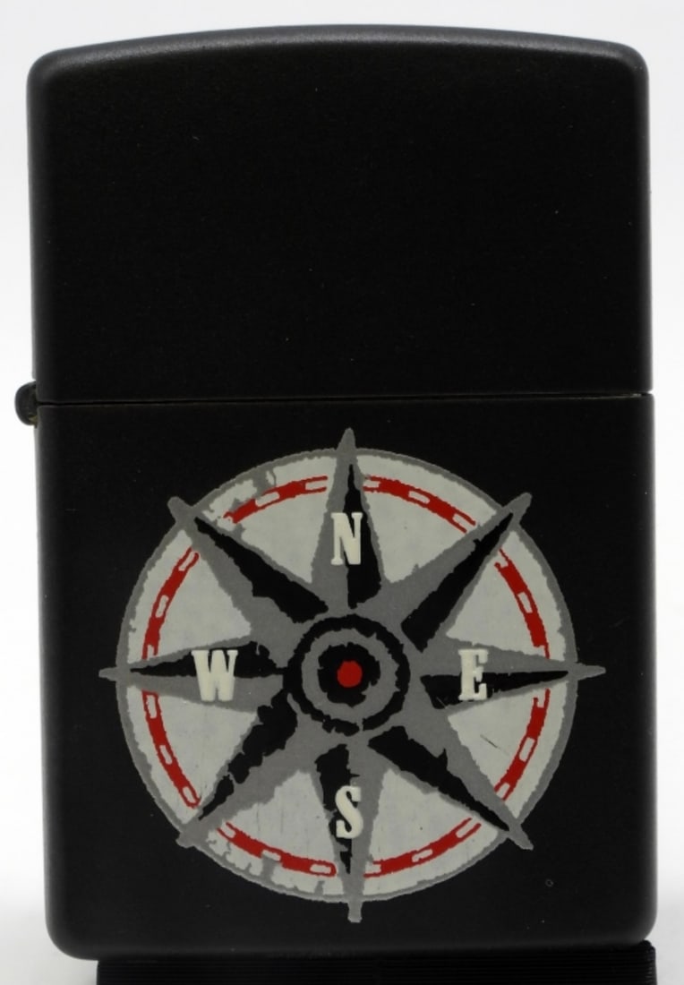Marlboro Compass Zippo 1990's Sealed: Sealed. From the 90s. Matte black