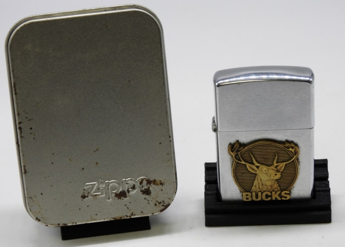 1991 Bucks Brass Emblem Zippo Fired: Fired. 1991. Comes in a box