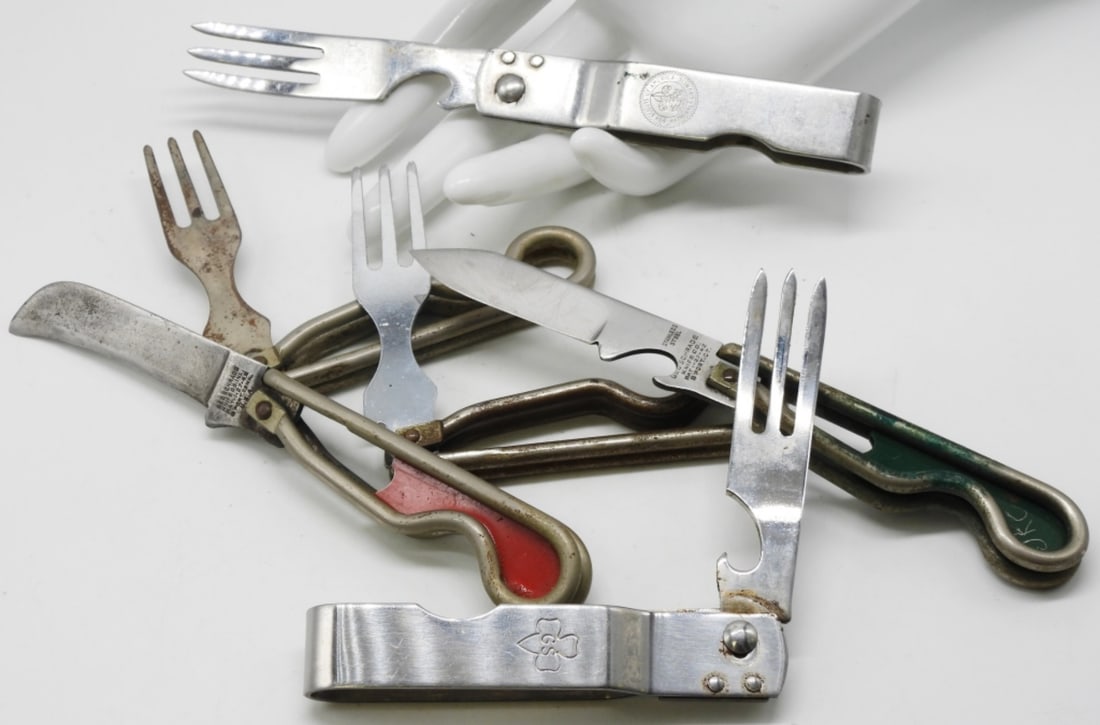 (6) Piece Boy Scouts Silver Wear: (2) Knives (4) Forks