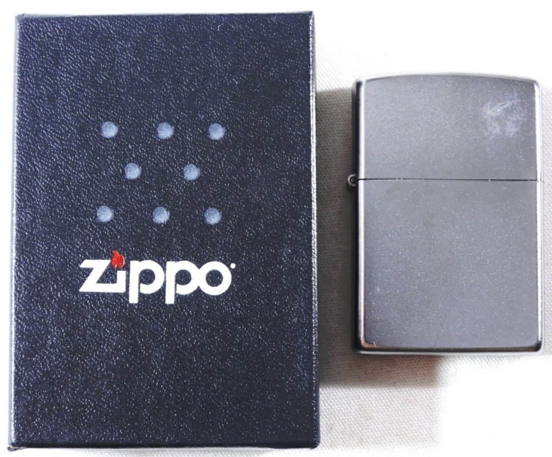 2021 Reg. Satin Chrome Zippo, Sealed (1 of 3)