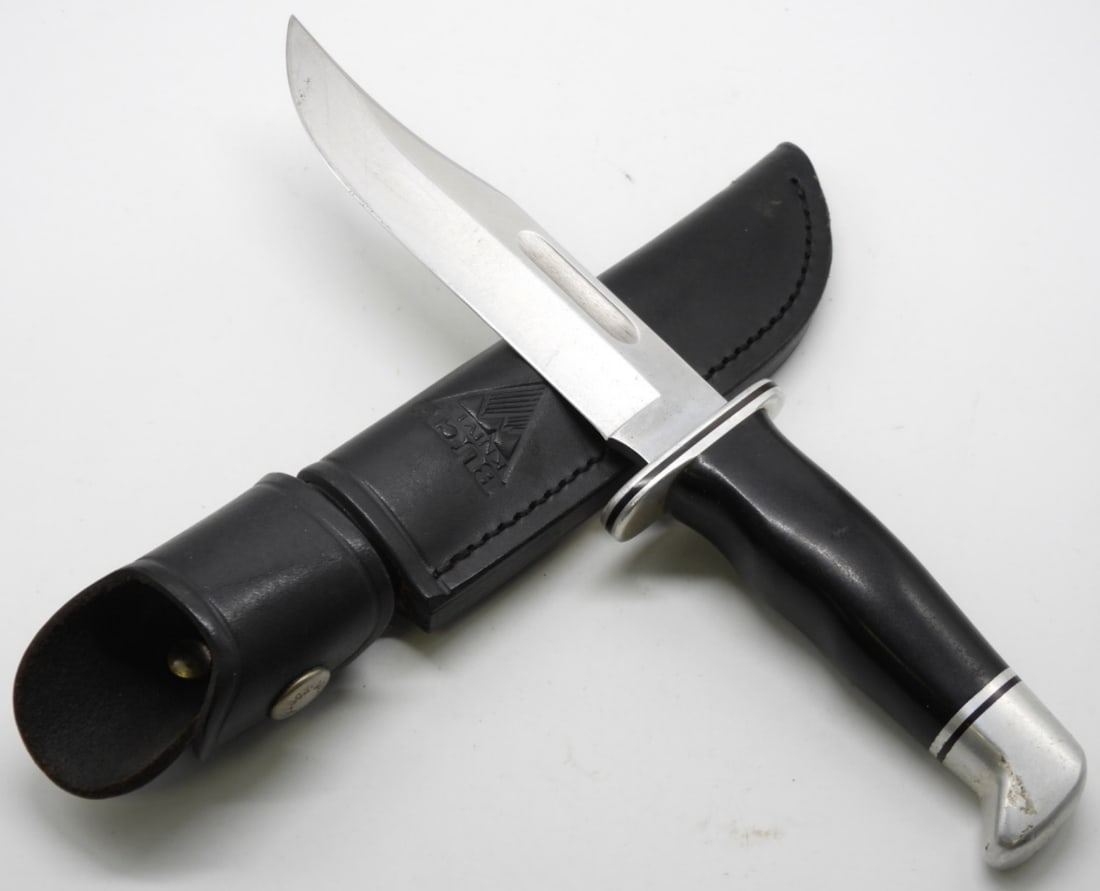 Buck 119N Fixed Blade Knife: With Leather Sheath (used but sharp)