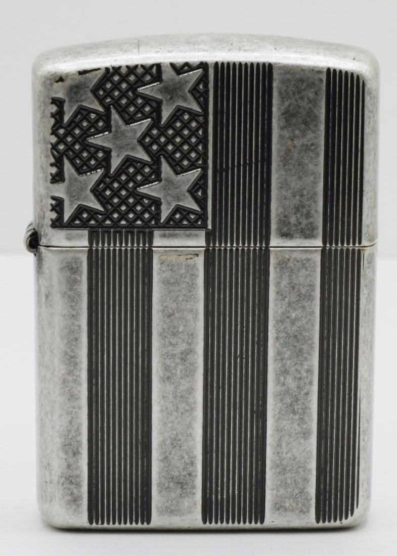 Zippo Armor Deep Cut American Flag Sealed (1 of 3)