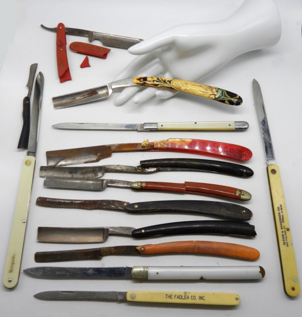 Large Lot Of Razors & Mellon Knives (1 of 2)