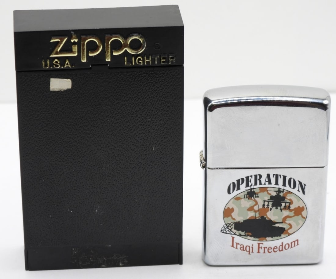 Operation Iraqi Freedom Zippo 2003 Unfired: Unfired. Comes in a box.