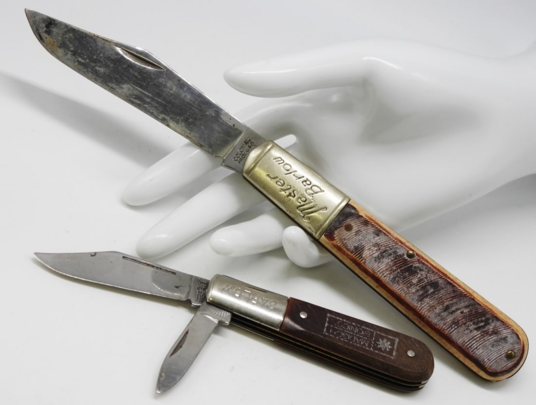 (2) Barlow Knives: 1) Master Barlow 2) Smaller two-blade Barlow