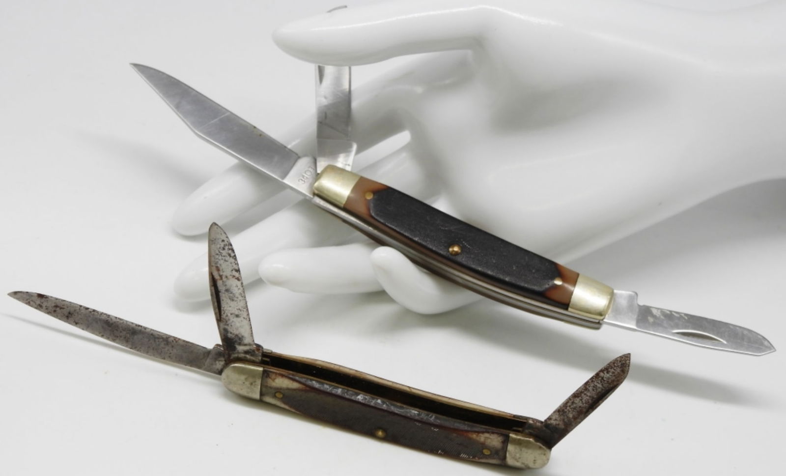 (2) Schrade Three-Blade Old Timer Knife - 3