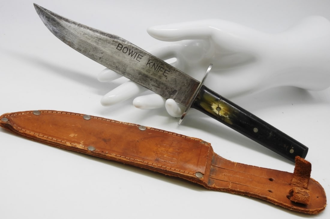 Bowie Knife With A Leather Sheath (1 of 3)