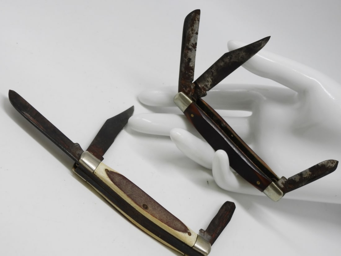 (2) Schrade Three-Blade Old Timer Knife - 2