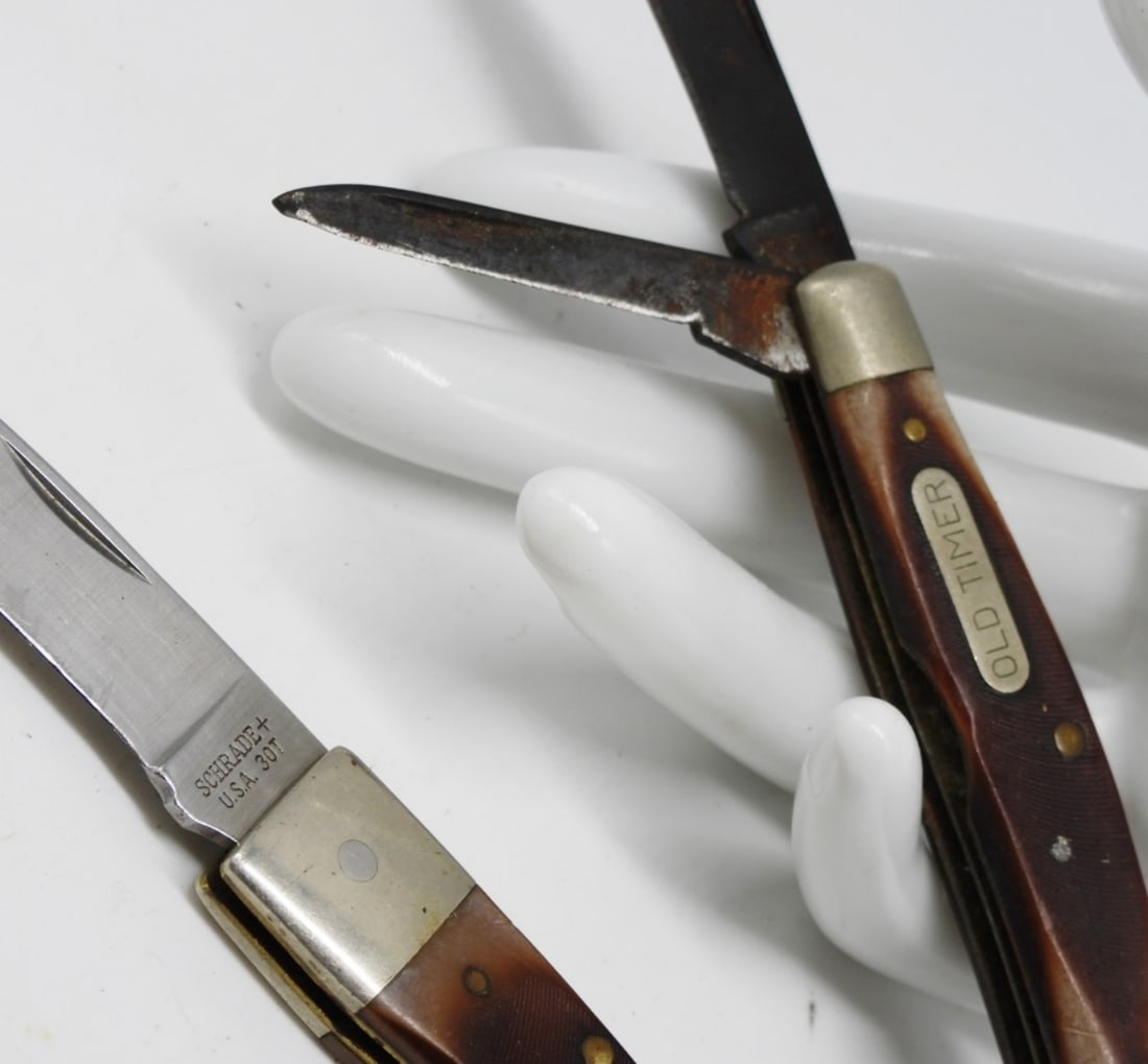 (2) Schrade Old Timer Pocket Knives - 2