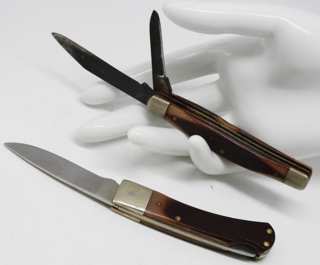 (2) Schrade Old Timer Pocket Knives - 3