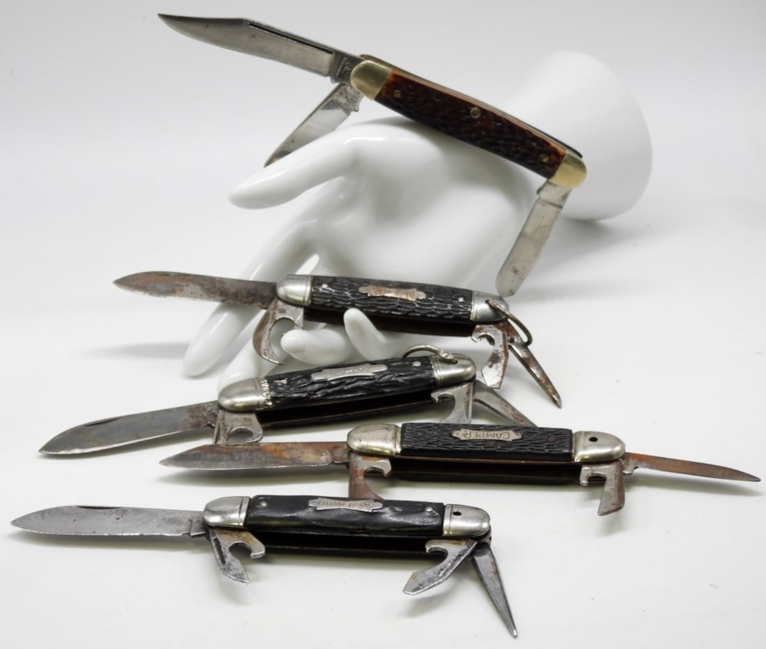 (5) Multi-Tool Pocket Knives: Craft Master, Camper, Kamp-King, and more