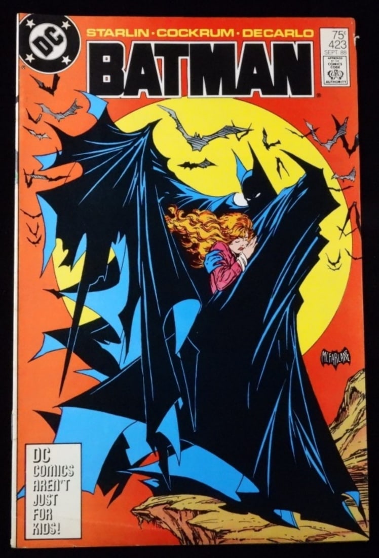 DC Batman #423: DC Comics September 1988 Water Marks On Back Cover Fine