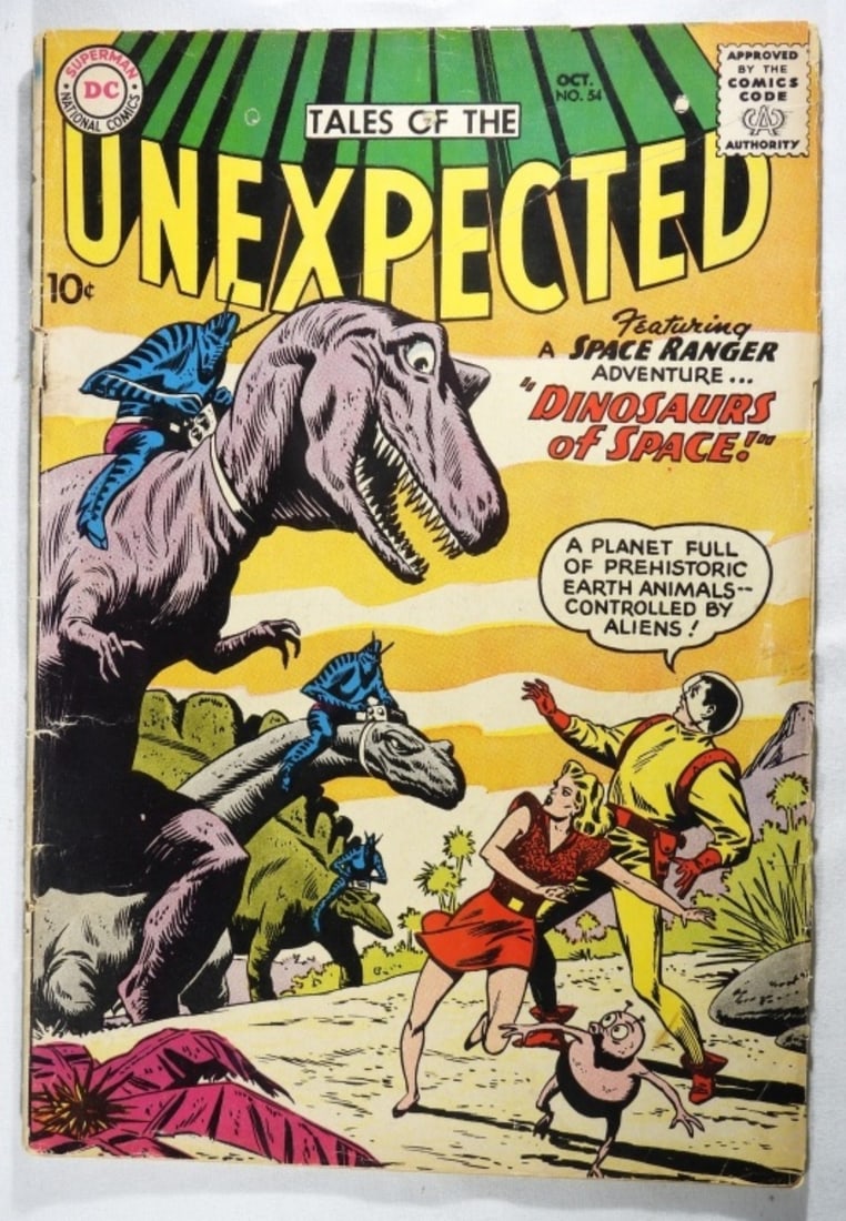 DC Tales Of The Unexpected G-VG 1960: #54 Silver Age Comic in good shape. There is a bit of wear on the spine, but overall good.