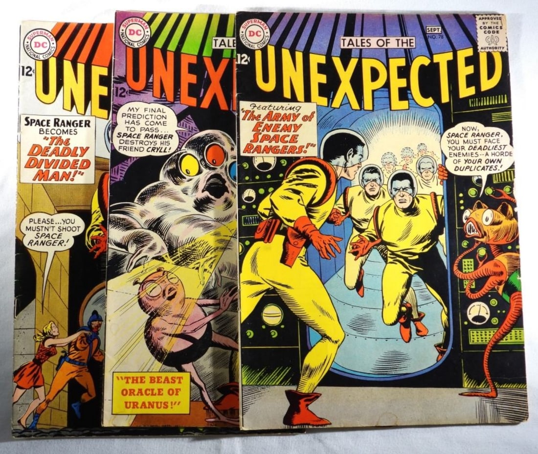 (3) 1963 Tales Of The Unexpected VG: #76-78 Get your Silver Age comics right here