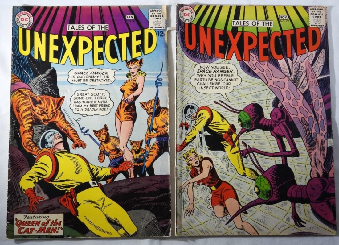(2) Tales Of The Unexpected #79-80: #79 is in fine shape. #80 is missing a small bit of the cover