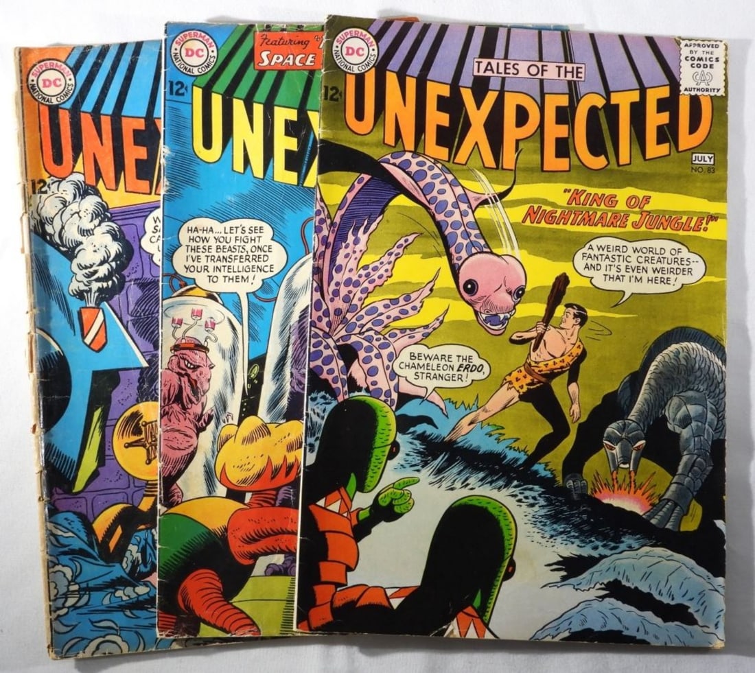 (3) 1964 DC Tales Of The Unexpected 81-83: #81 has some tearing along the spine