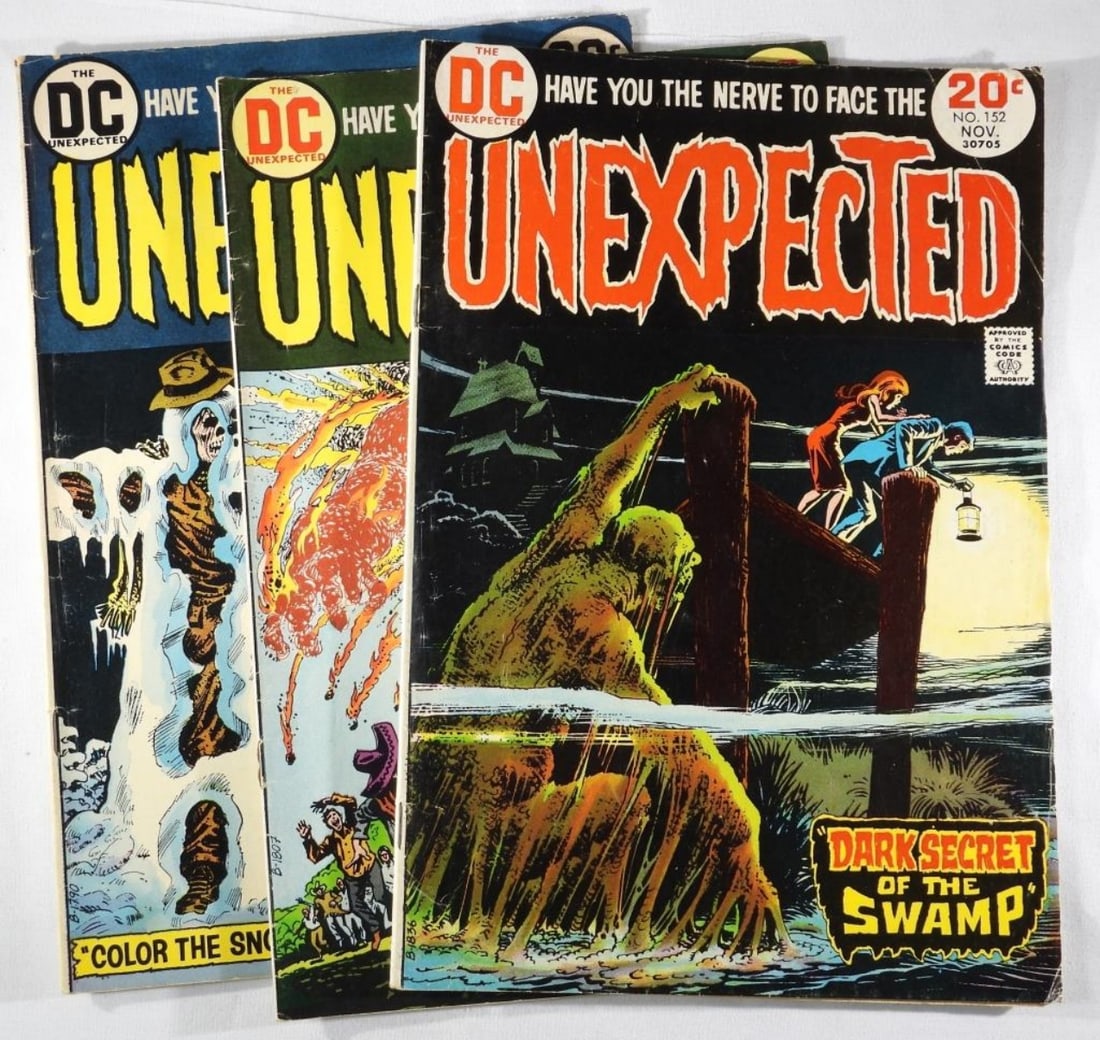 (3) DC Unexpected 1973 #150-152: Have you the nerve to face the unexpected?