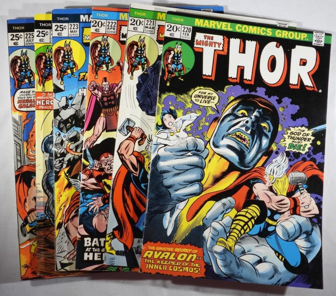 (6) Bronze Age: The Mighty Thor #220-225: Beautiful art work waiting to be yours