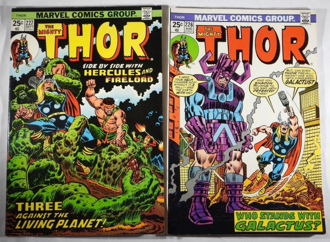 (2) Marvel The Mighty Thor #226-227 1974: Bronze age comics